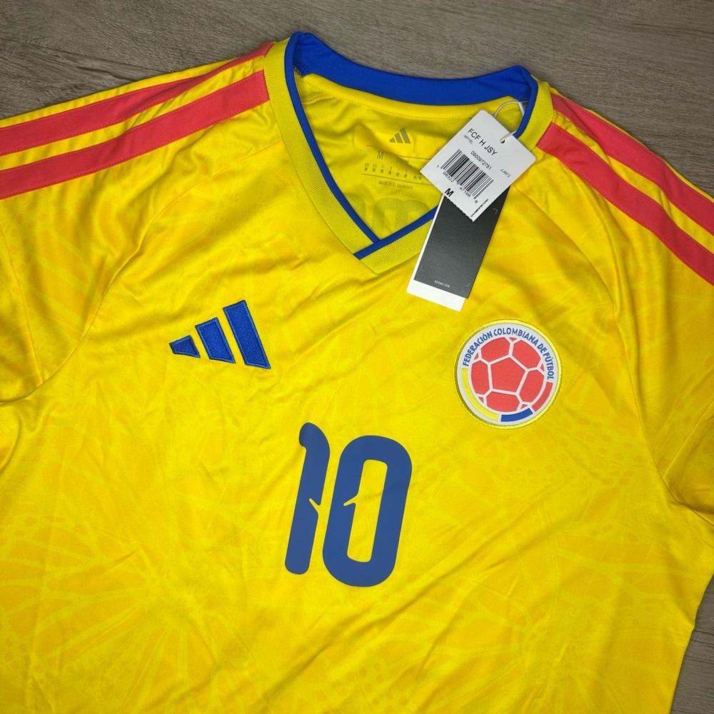 Adidas Colombia Yellow and Blue Soccer Jersey